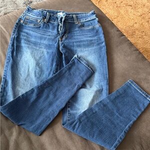 Maurices Light and Dark Blue Jeggings size Med reg mid rise.
